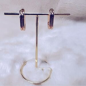 Nine West C shape Hoop Gold-Tone NWOT